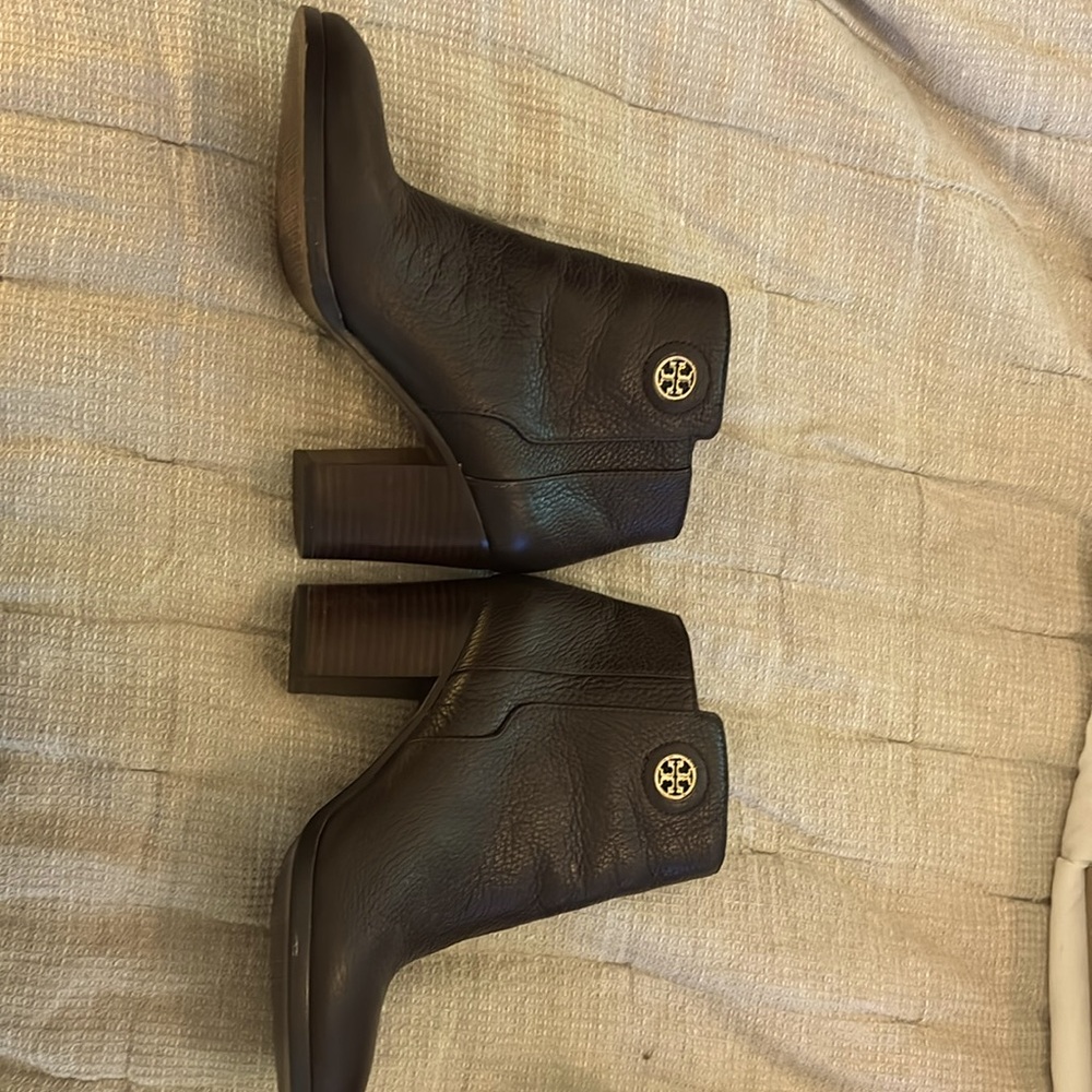 Tory Burch brown leather booties